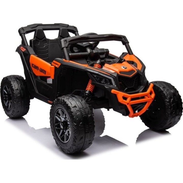Buggy elétrico Can-am DK-CA003, pintado de laranja.