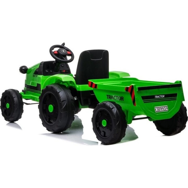 Trator elétrico com reboque CH9959 Verde