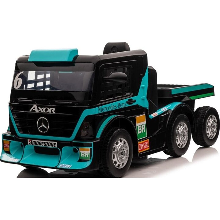 Carro elétrico Mercedes + reboque XMX622B com tela LCD azul.