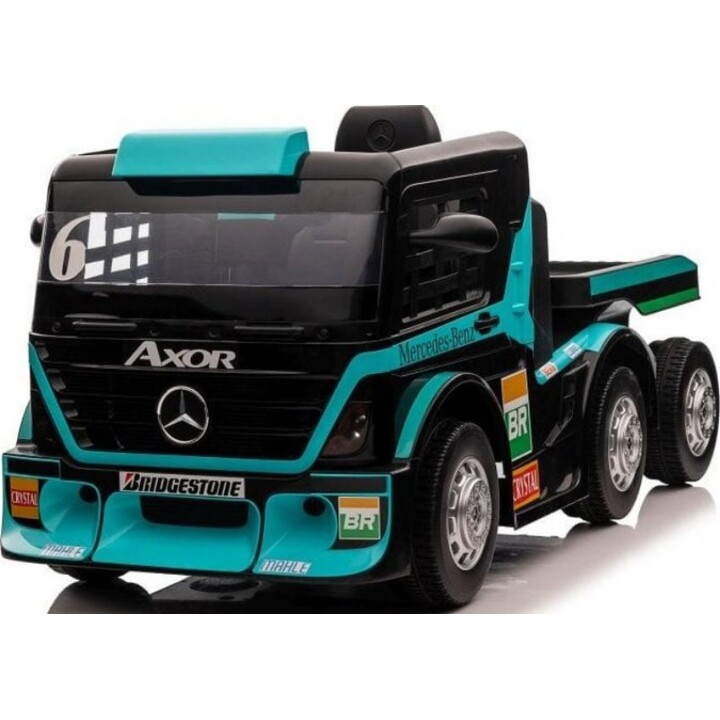 Auto elettrica Mercedes + rimorchio XMX622B con schermo LCD blu.
