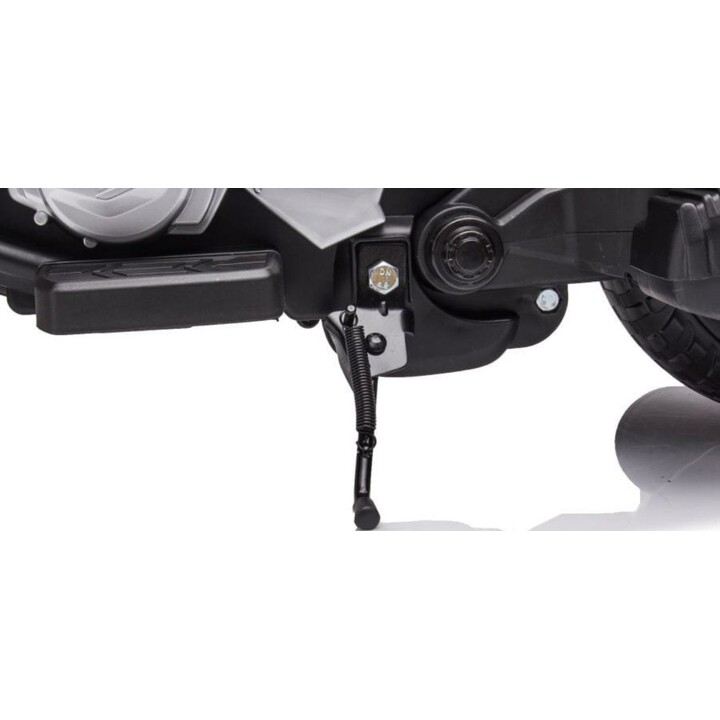 BMW F850 motorcycle with red battery