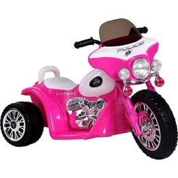 Motor na Akumulator Trójkołowy JT568 Policja Dla Dzieci LED Ciemnoróżowy