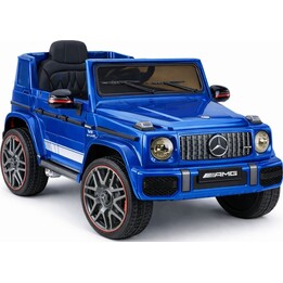 Mercedes AMG G 63 electric car for children, painted blue