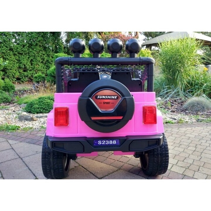 S2388 Jeep rosa, auto elettrica a batteria 4x45W