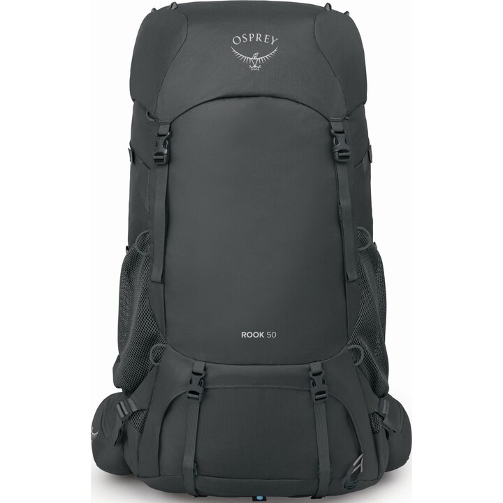 Osprey Rook 50 Trekking Backpack Dark Charcoal Silver Lining 50L AirSpeed Recycled Polyester