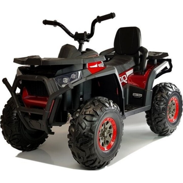 Quad eléctrico XMX607 con luces LED, reproductor MP3 y pintura roja.