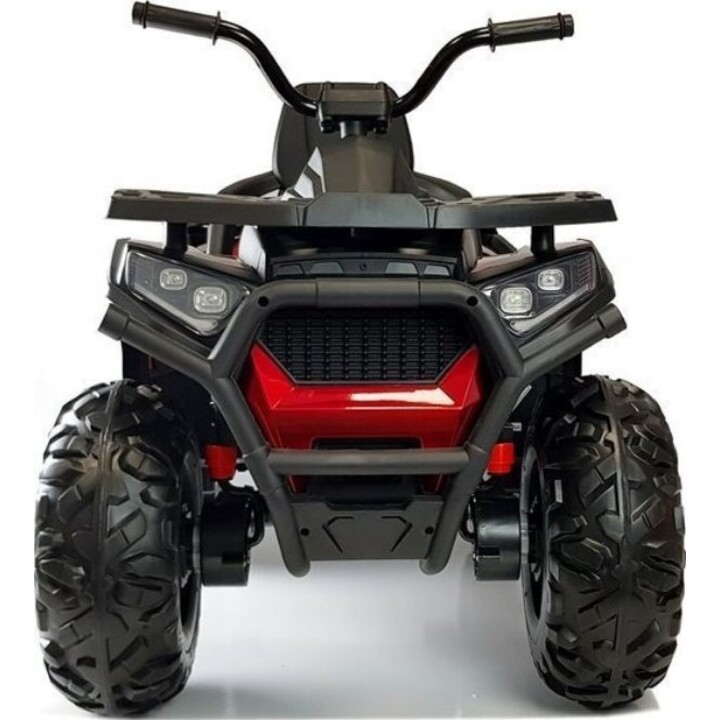 XMX607 electric quad with LED lights, MP3 player and red paint.