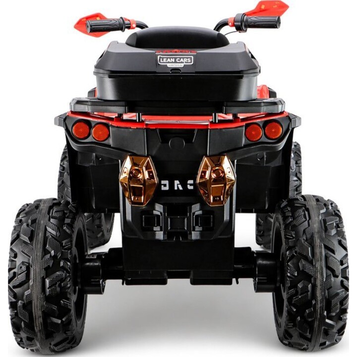 Quad XW-08 4x4 45W, rosso, alimentato a batteria.