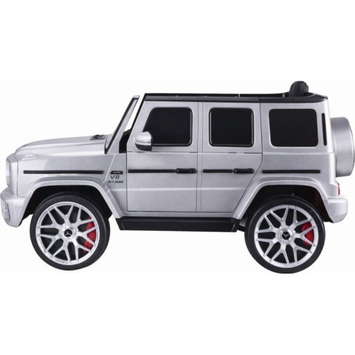 Silver Mercedes G63 S306-1, battery operated.
