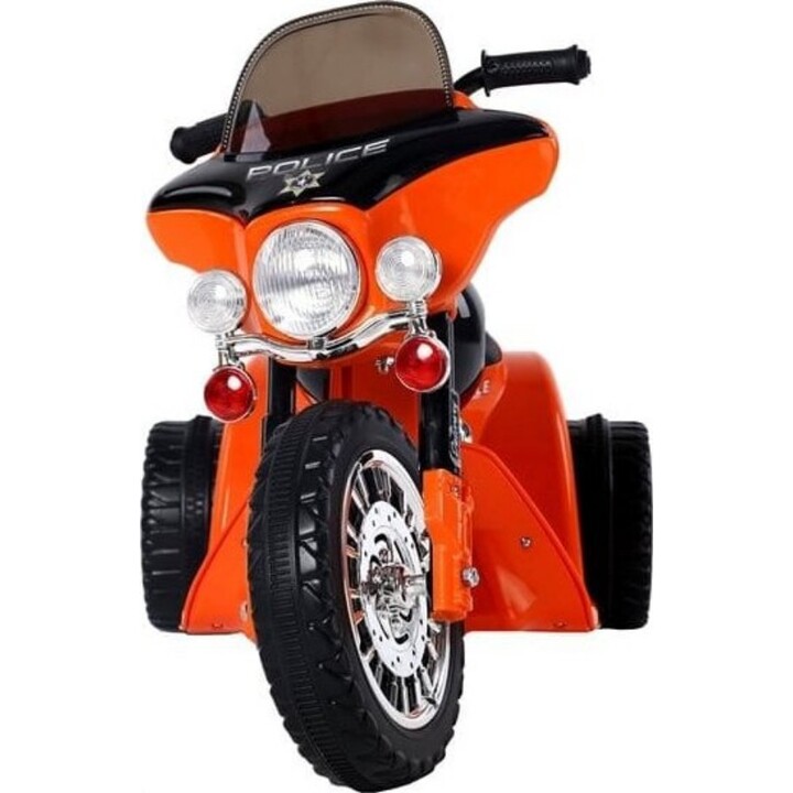 JT568 Triciclo della polizia a batteria per bambini, con LED arancione