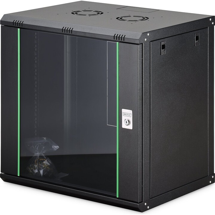 Digitus 12HE 19""-Wandgehäuse Dynamic Basic Serie RAL 9005 schwarz