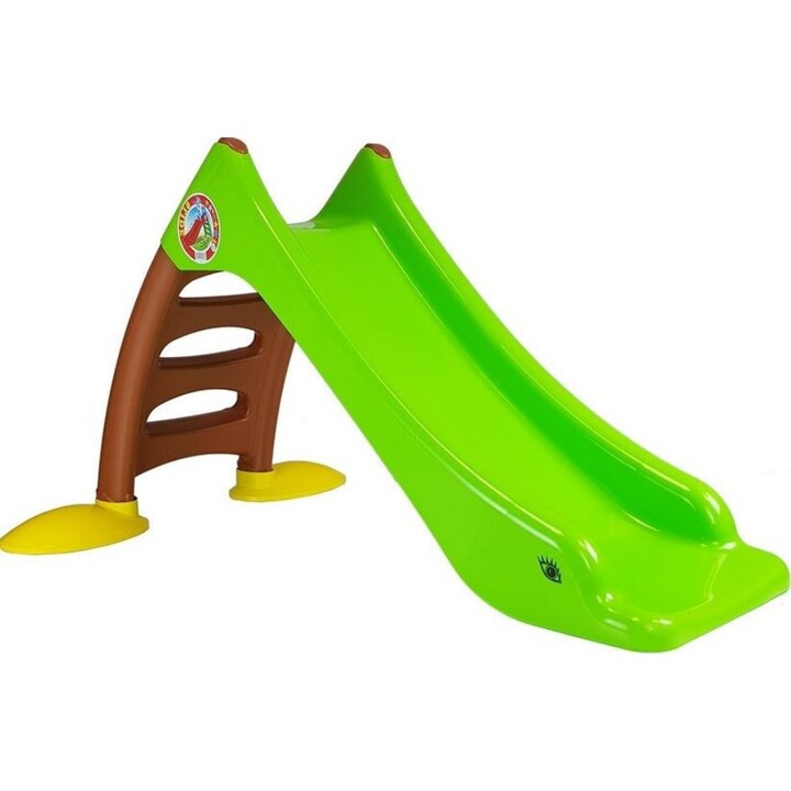 Tobogán de jardín con escalera para niños 424 verde y marrón
