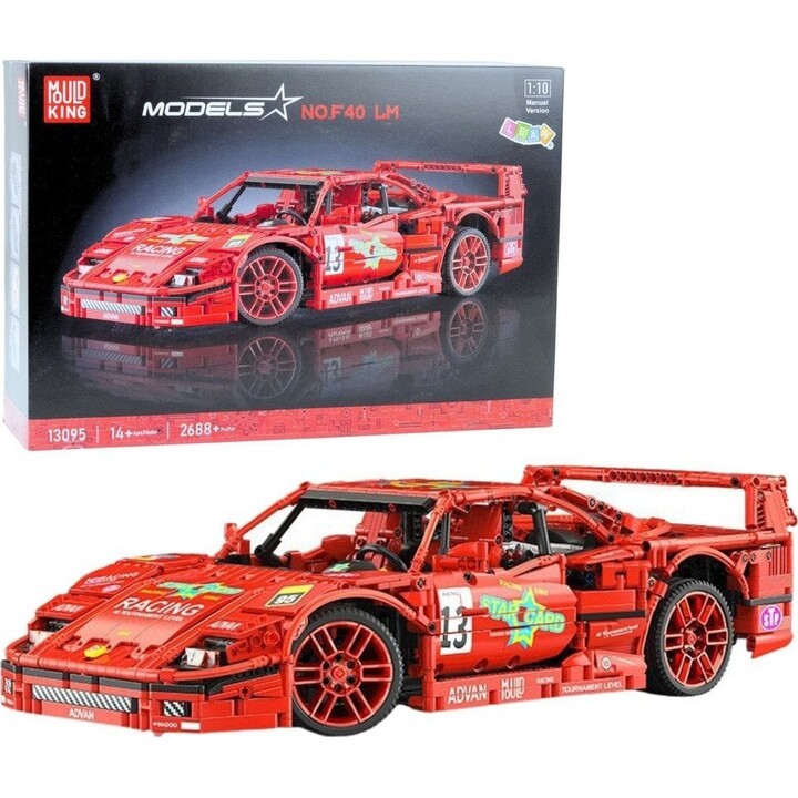 Building bricks Red racing sports car 1:10 2688 pieces.