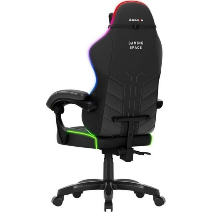 Huzaro Force 2.7 RGB Silla Gaming Terciopelo Negro 140kg 135° Inclinación