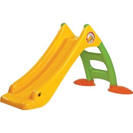Children's garden slide, 3-step ladder, green and yellow, 75 cm, 424