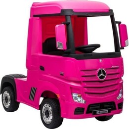 Mercedes Actros Auto elettrica con telecomando, lettore MP3, LED, rosa, 4x4