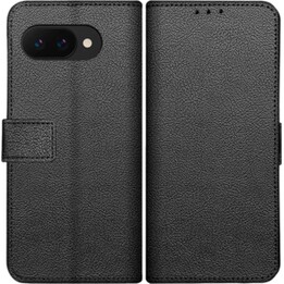 Just in Case Capa clássica para carteira - Google Pixel 9a - Capa para livros em pele sintética - Preto