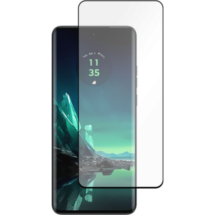 Just in Case Full Coverage Tempered Glass Screen Protector for Motorola Edge 40 Neo, Black