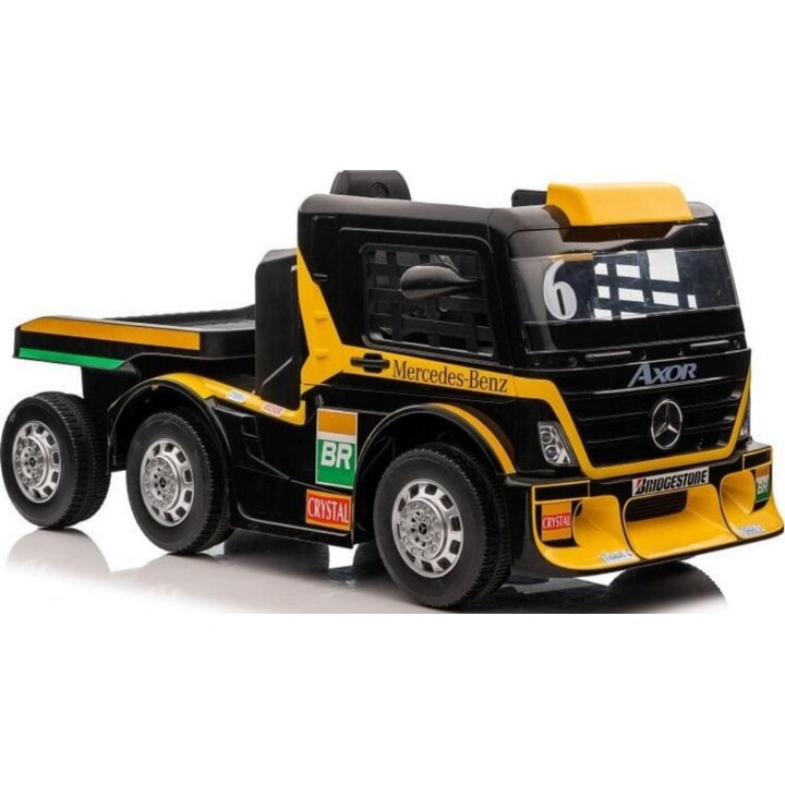 Mercedes electric car + trailer XMX622B with yellow LCD screen.