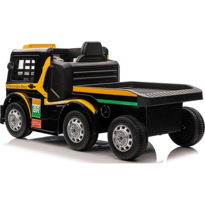 Mercedes electric car + trailer XMX622B with yellow LCD screen.