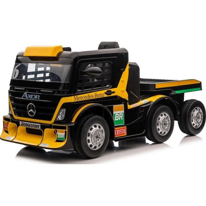 Mercedes electric car + trailer XMX622B with yellow LCD screen.