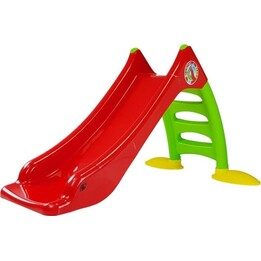 Tobogán de jardín para niños, escalera de 3 peldaños, rojo, 75 cm, 424