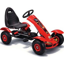 Sportowy Gokart Na Pedały F618 Pomowane Koła Obciążenie 50kg Czerwony