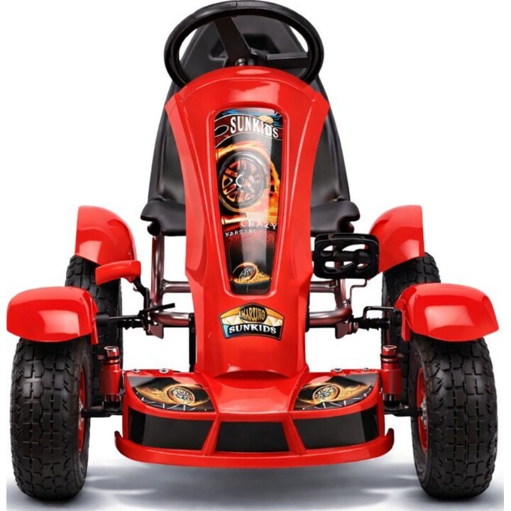Gokart sportif à pédales F618 Roues laquées Charge 50kg Rouge