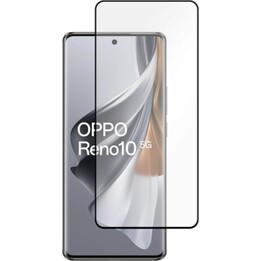 Just in Case Protetor de ecrã de vidro temperado com cobertura total para Oppo Reno10 5G, preto