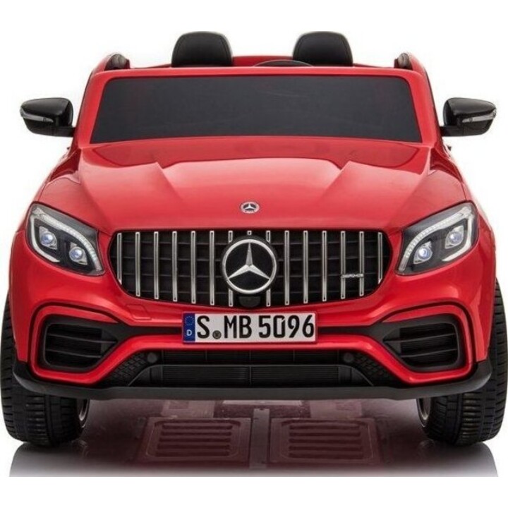 Mercedes GLC 63S, coche eléctrico de dos plazas con reproductor MP3 LED, pintado en rojo.