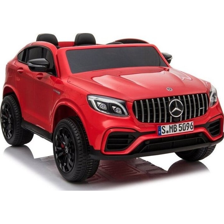 Mercedes GLC 63S, coche eléctrico de dos plazas con reproductor MP3 LED, pintado en rojo.
