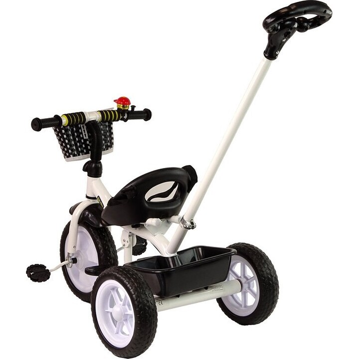 Triciclo PRO100 con cesta negra y ruedas de EVA.