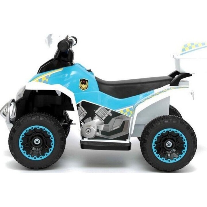 Quad électrique GTS1188-A Lumières LED Musique Coffre Blanc Police
