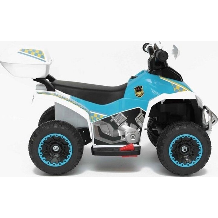 GTS1188-A Quad elettrico con luci a LED e musica, bianco (Polizia)