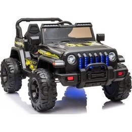 CH9956 Passeggino per bambini a batteria con luci a LED e telecomando, colore nero.