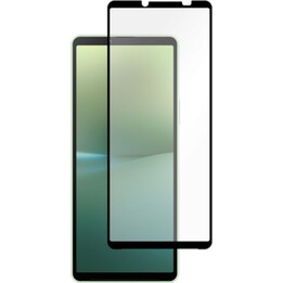 Just in Case Protector de pantalla de cristal templado de cobertura total para Sony Xperia 10 V Negro