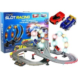 Circuit de course 2 voitures Slot Cars 1:43 Boucle Lumières