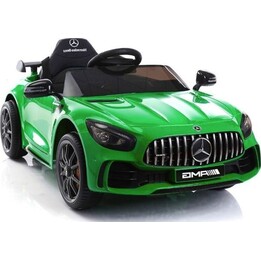 Voiture Véhicule sur batterie Mercedes GT R pour enfants Lumières LED MP3 Vert