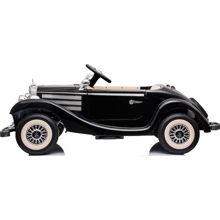 Voiture à batterie Mercedes 540K Classique Premium Lumières LED MP3 Noir