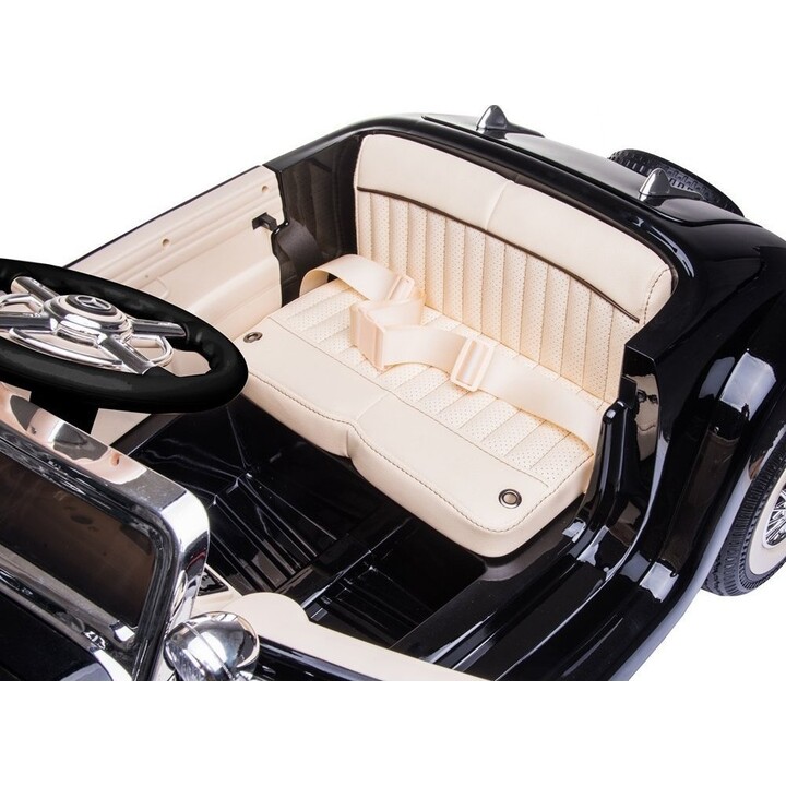 Voiture à batterie Mercedes 540K Classique Premium Lumières LED MP3 Noir