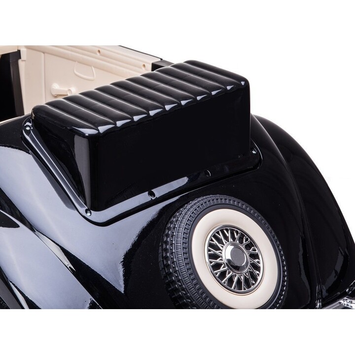 Voiture à batterie Mercedes 540K Classique Premium Lumières LED MP3 Noir