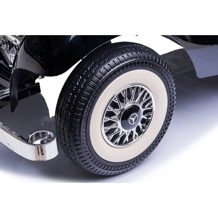 Voiture à batterie Mercedes 540K Classique Premium Lumières LED MP3 Noir