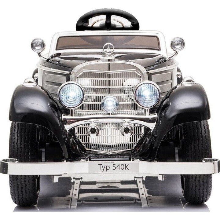 Voiture à batterie Mercedes 540K Classique Premium Lumières LED MP3 Noir