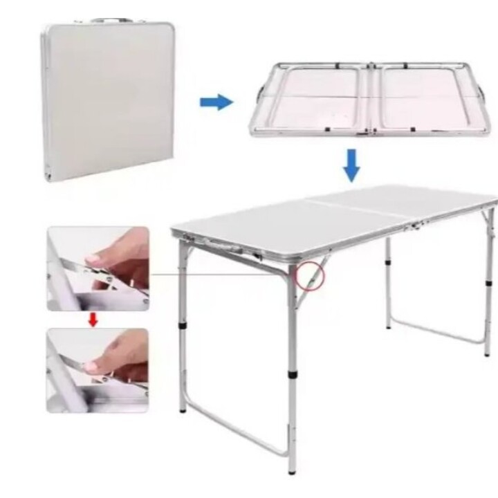 Ensemble Touristique Table Pliante Camping 4 Chaises Gris