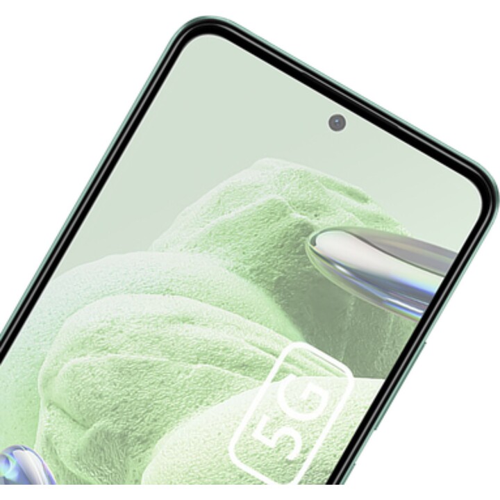 Just in Case Protetor de ecrã de vidro temperado com cobertura total para Xiaomi Redmi Note 12 5G, preto