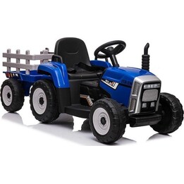 Trator elétrico XMX611 azul com reboque