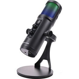 Microphone de streaming DELTACO RGB, noir