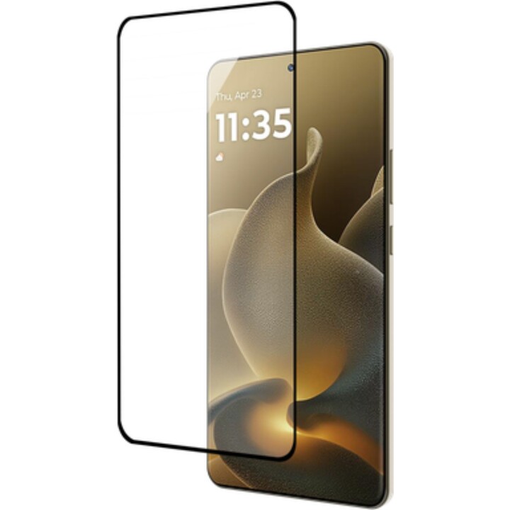 Just in Case Full Coverage Tempered Glass Screen Protector for Motorola Signature, Black