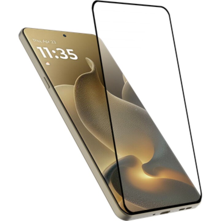 Just in Case Full Coverage Tempered Glass Screen Protector for Motorola Signature, Black
