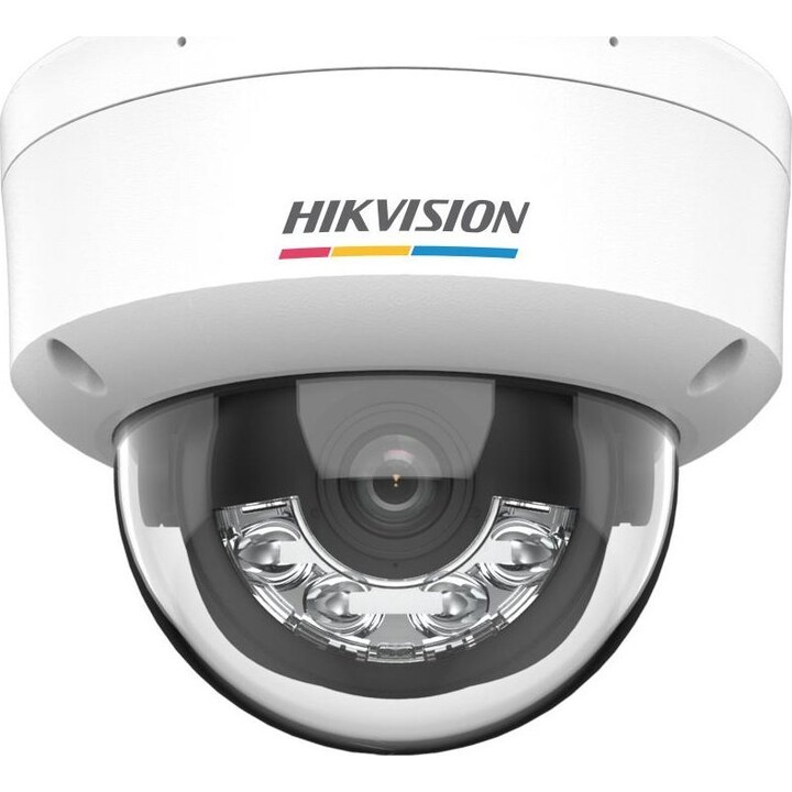 Hikvision DS-2CD1167G3-LIU Cámara IP domo fija ColorVu 3.0 de 6MP Luz híbrida inteligente de 2,8 mm Blanca